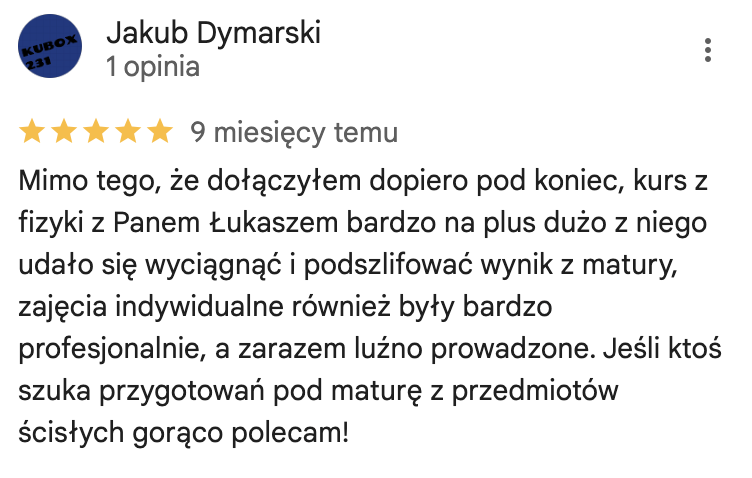 kurs matematyka opinia
